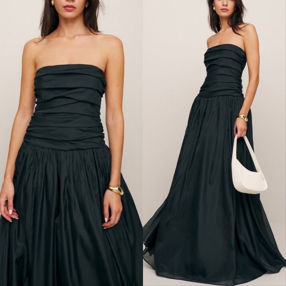 New Reformation Iben Dress Black